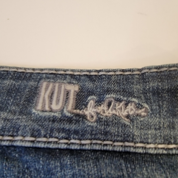 Kut From The Kloth Boot Cut Mid-Rise Dark Wash Button Flap Pocket Jean Size 8 - Picture 15 of 17